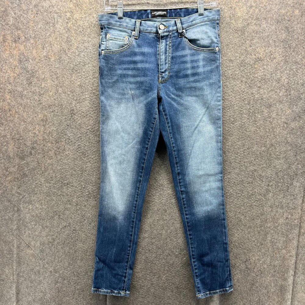 Alessandro Vasini Jeans Womens 26 Blue Denim Washed Skinny Italy Cotton Joan